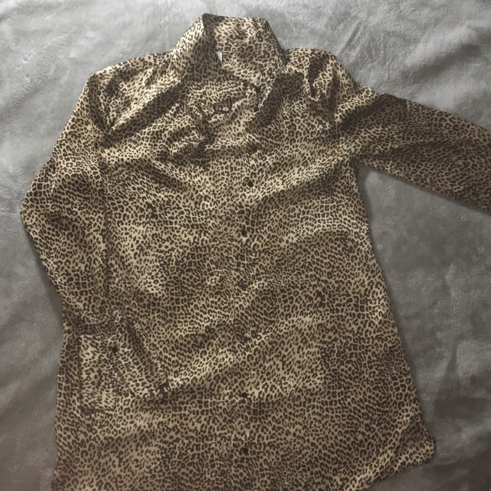 Zara Animal Print Shirt Dress